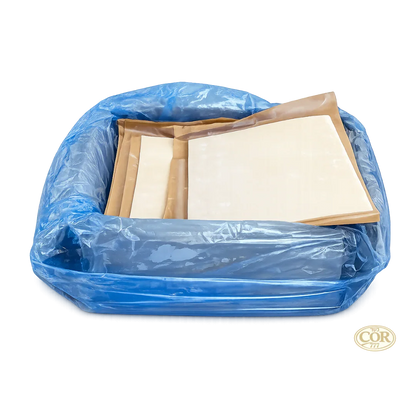 Bulk frozen puff pastry sheets in wholesale box, ideal for Miami bakeries and foodservice